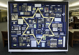 Photograph of the Holocaust Quilt in Charleston County Public library
